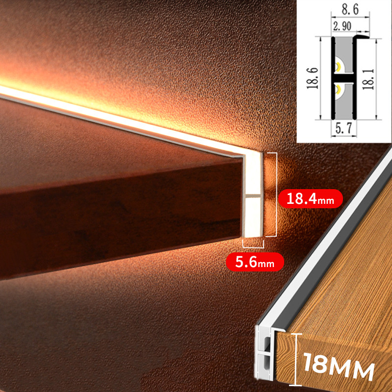 Aluminum T-Slot Profile - Ultra-fino LED Gabinete Camada Lâmpada, perfis