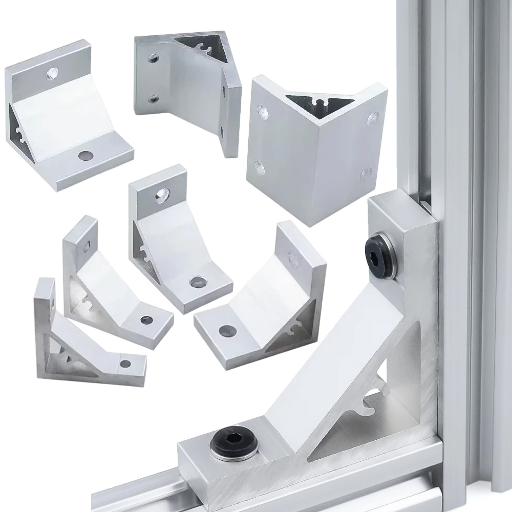 Aluminum T-Slot Profile - Suporte de ângulo de canto de