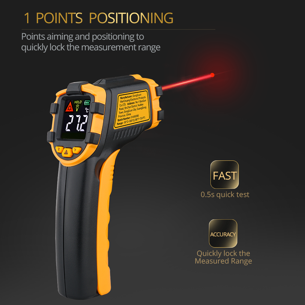 Termômetro Digital a Laser LCD - Industrial Laser Temperature avaliação e preço