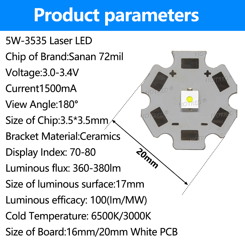 Led 5w 3535 branco plano laser - Industrial Laser Diode avaliação e preço