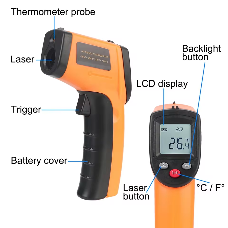 Novo Termômetro Digital Infrav - Industrial Laser Temperature avaliação e preço