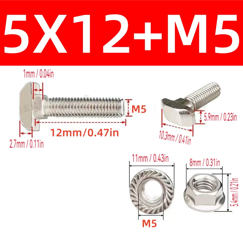 10 conjuntos de parafusos de p - Aluminum T-Slot Profile avaliação e preço