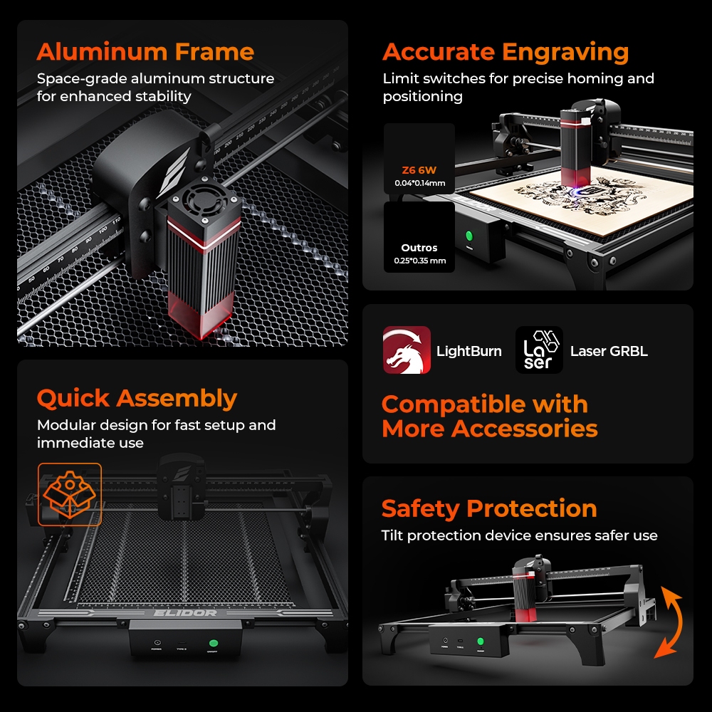 Elidor z6 6w gravador a laser  - Industrial Laser Diode avaliação e preço