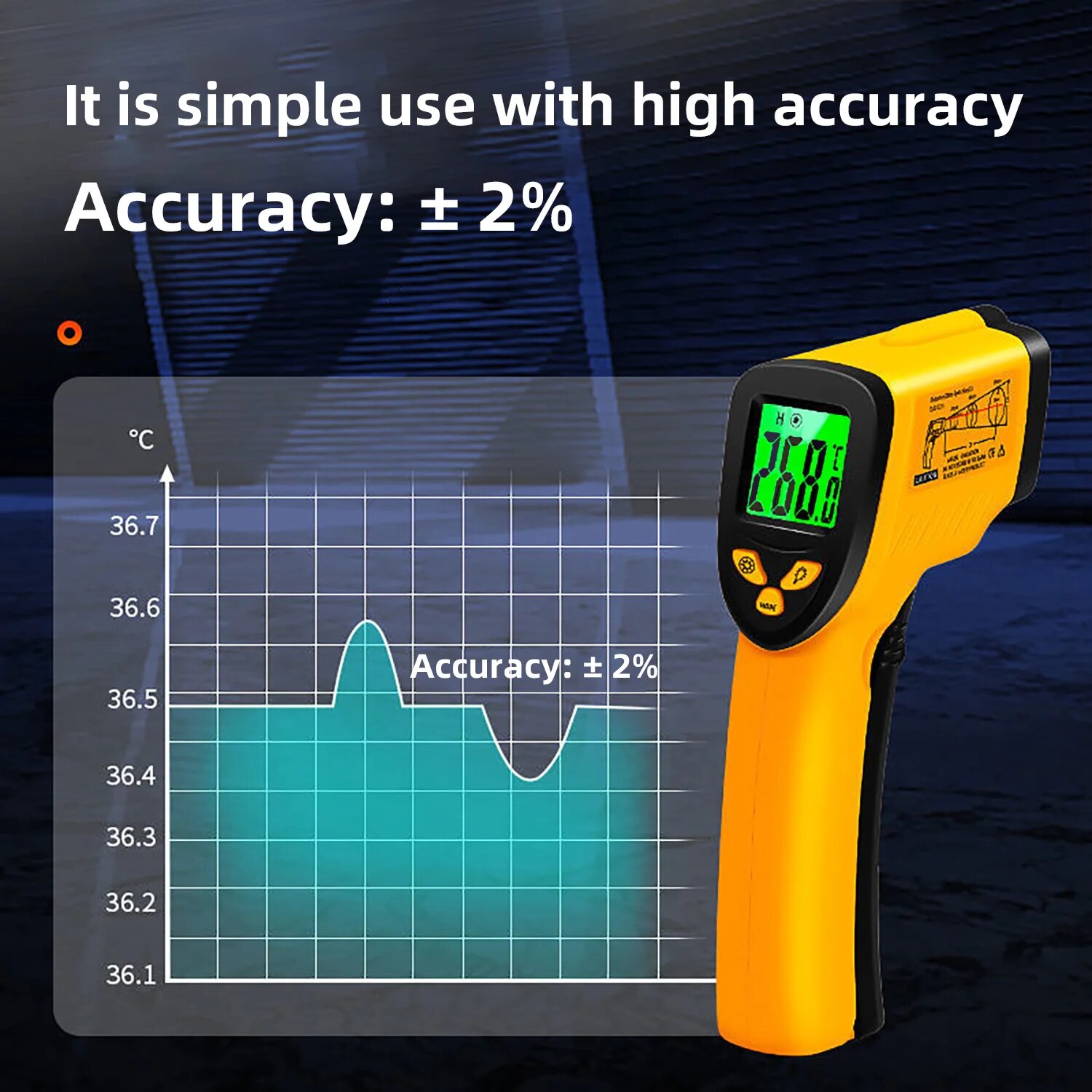 Termômetro infravermelho Digit - Industrial Laser Temperature avaliação e preço